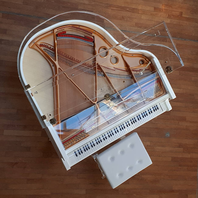 luxury translucid pianos