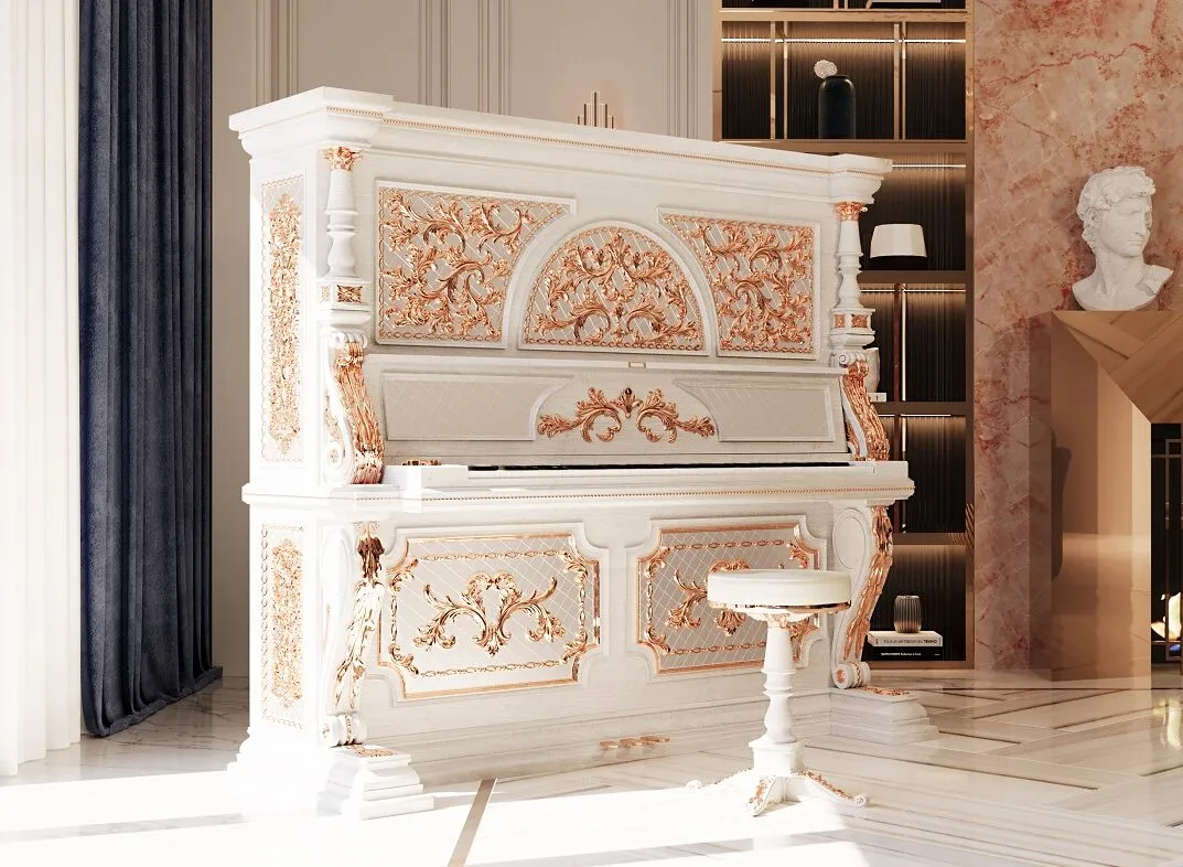 luxury rococo piano